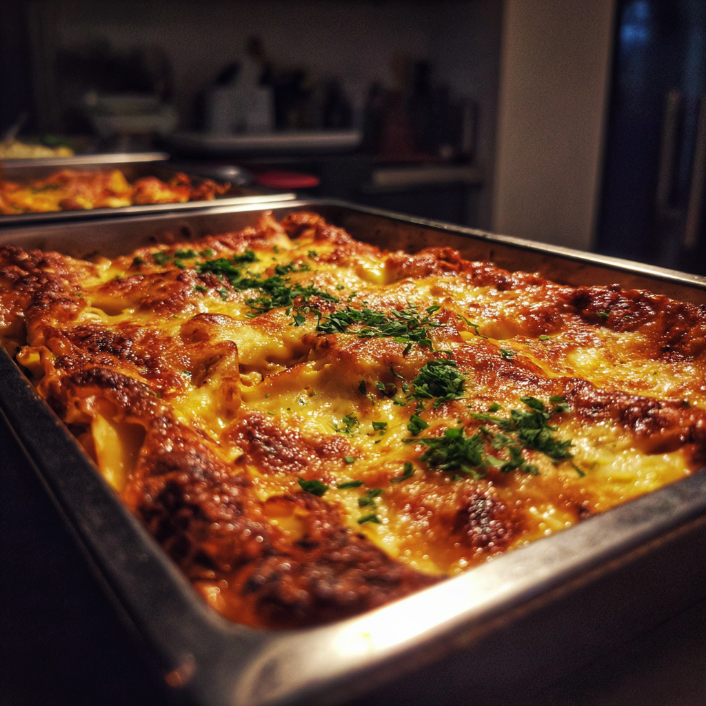 Un plateau de lasagnes | Source : Midjourney