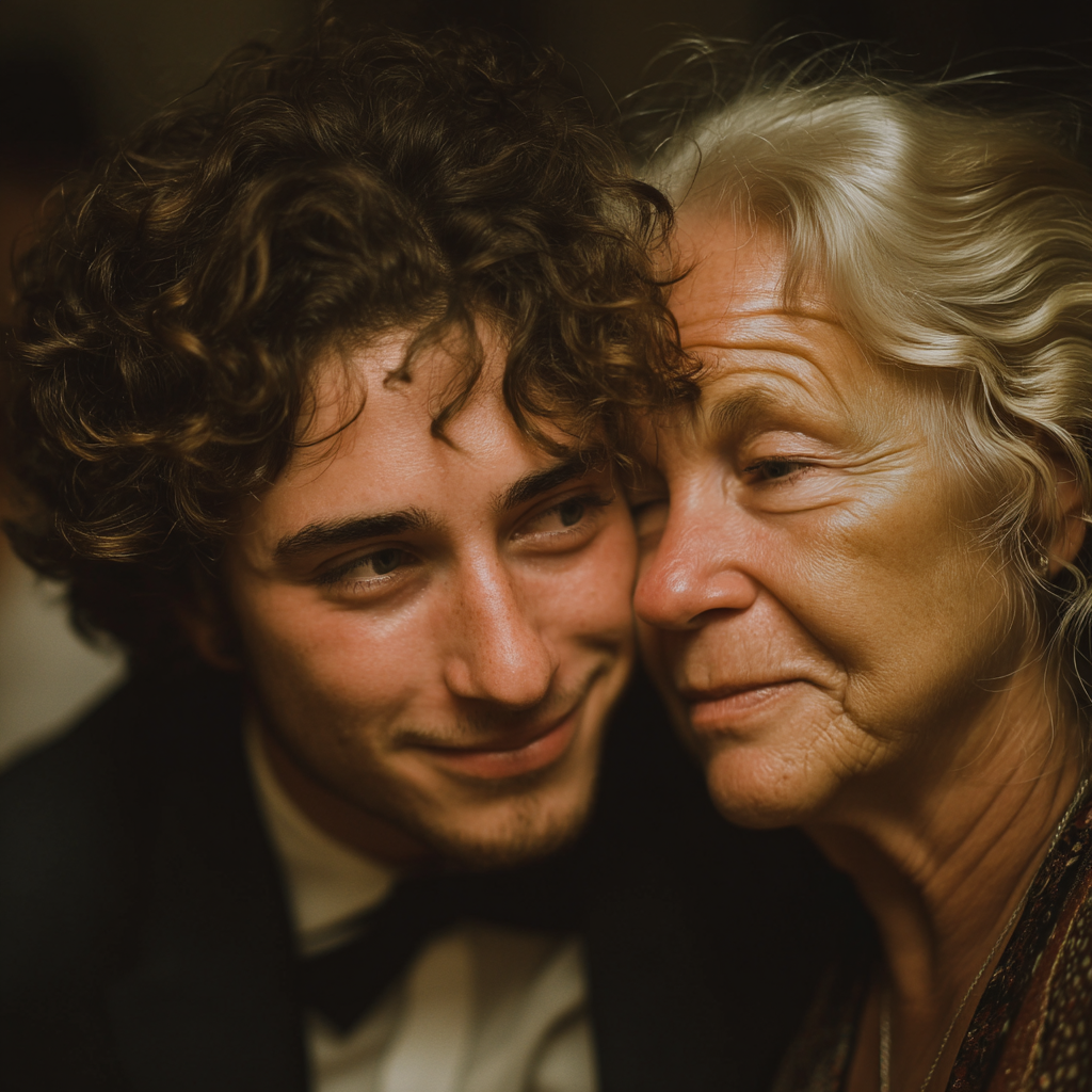Une mère et son fils se serrent dans les bras | Source : Midjourney