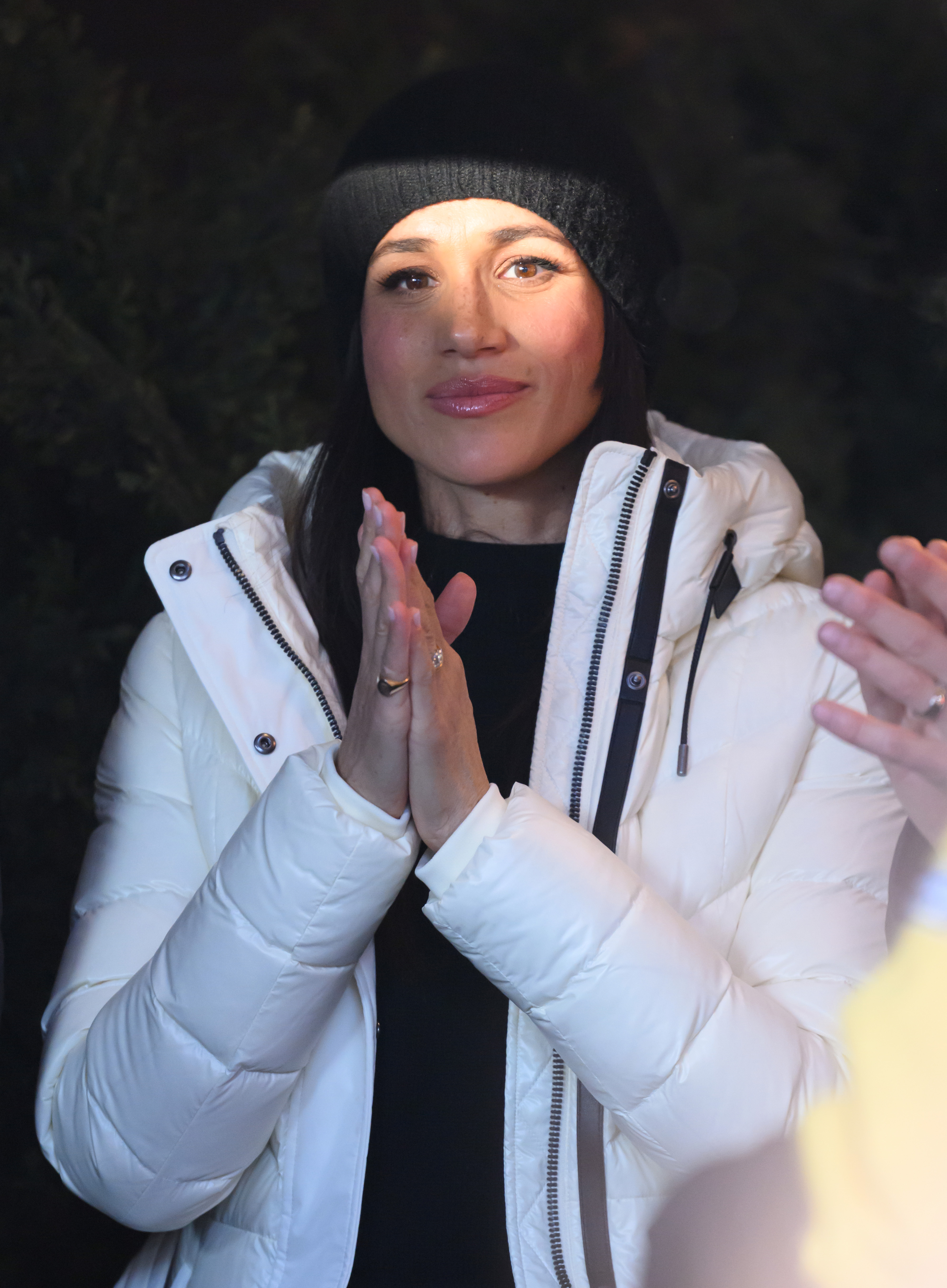 Meghan Markle lors de la célébration de bienvenue à Whistler pendant le deuxième jour des Jeux Invictus 2025, le 10 février 2025, à Whistler, en Colombie-Britannique. | Source : Getty Images