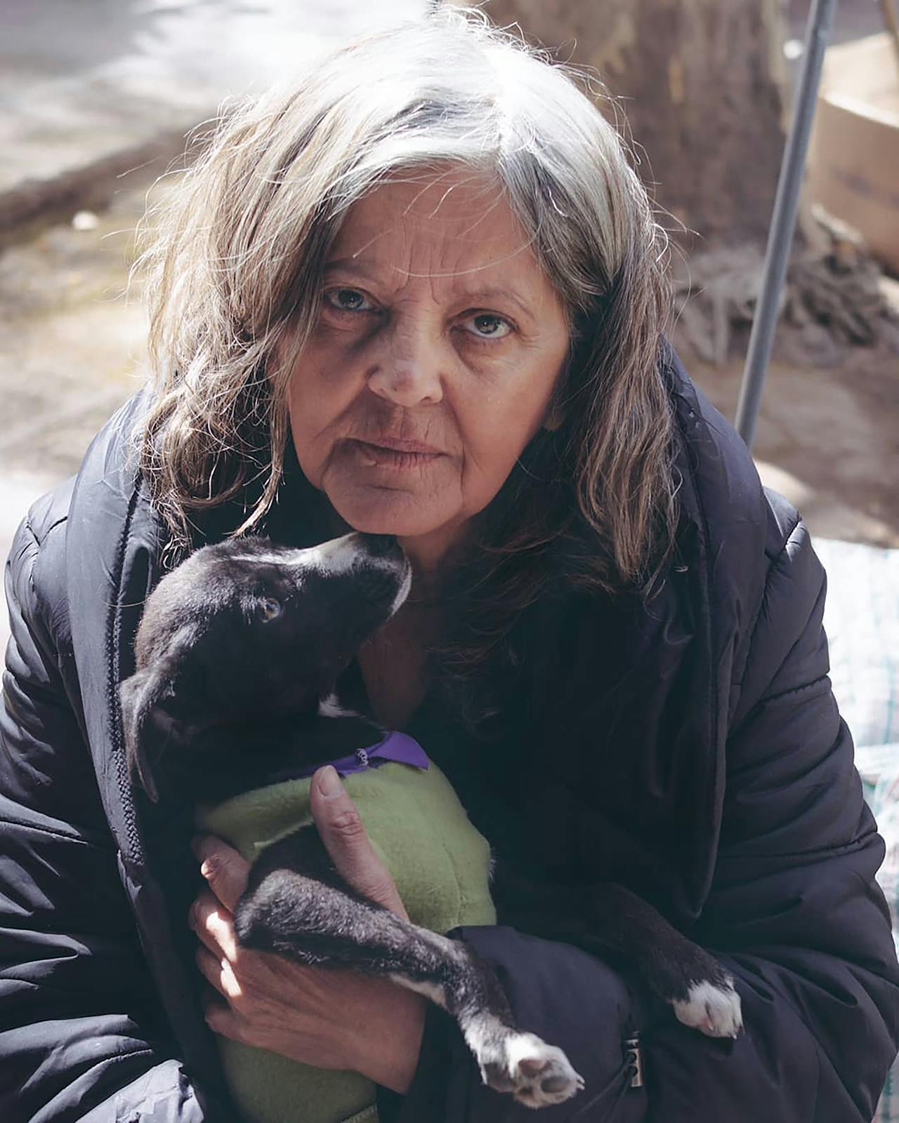 Une femme âgée portant un adorable chien | Source : Pexels