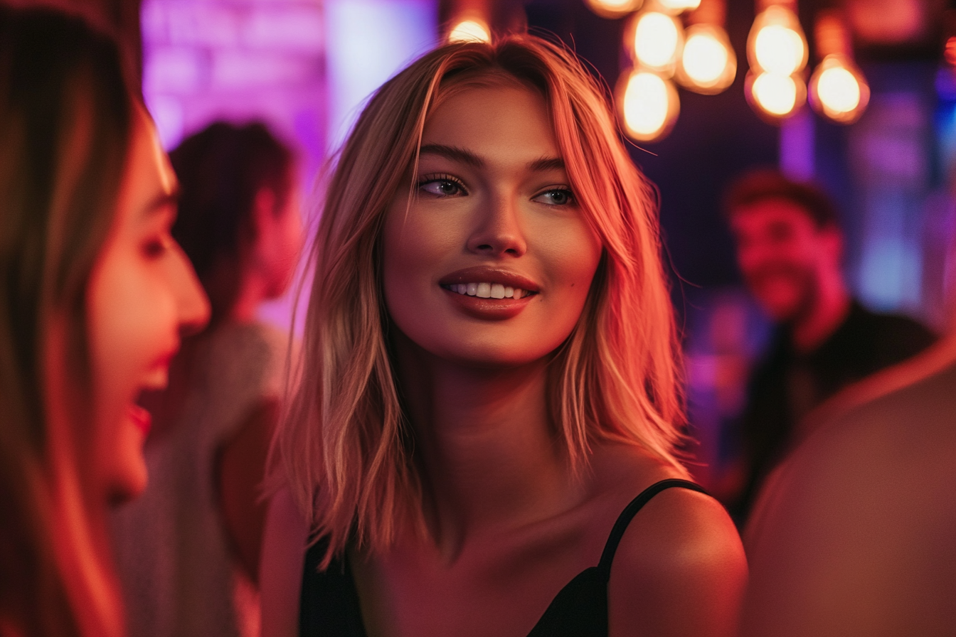 Une femme blonde à une fête | Source : Midjourney