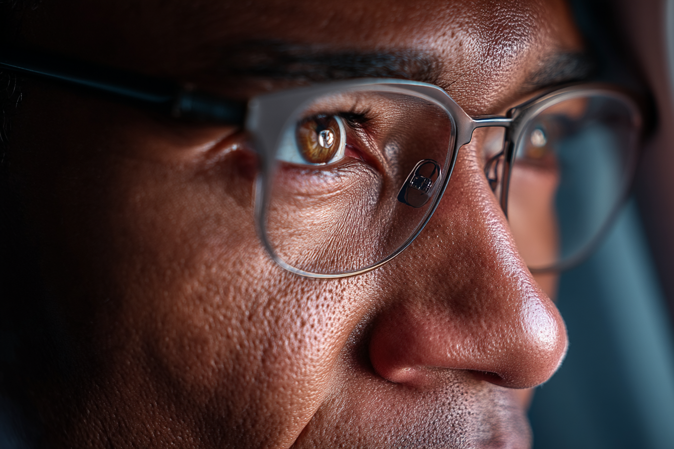 Un gros plan du visage d'un homme | Source : Midjourney