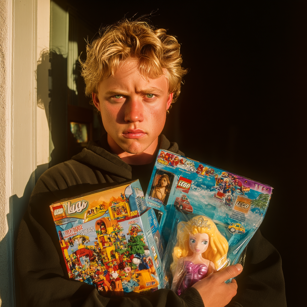 Un homme tenant des jouets | Source : Midjourney