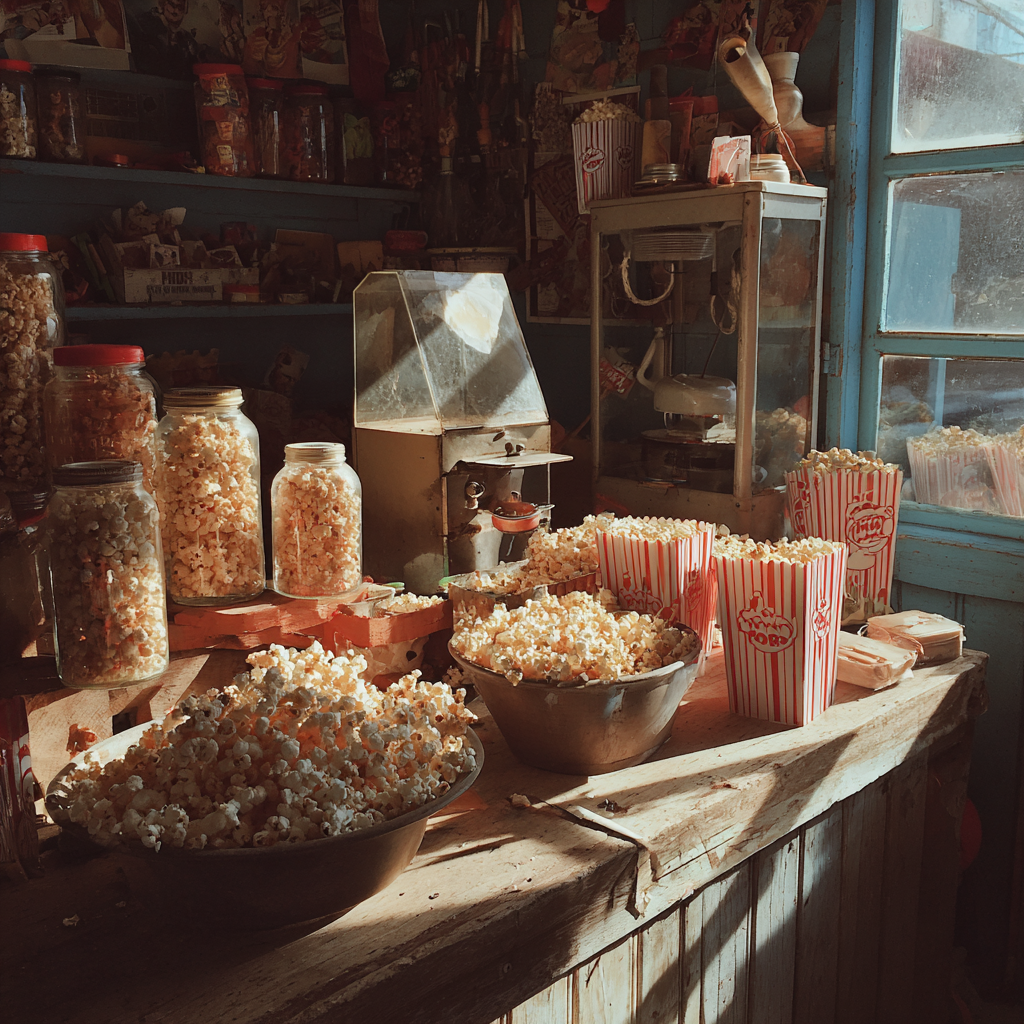 Un stand de kettle corn | Source : Midjourney