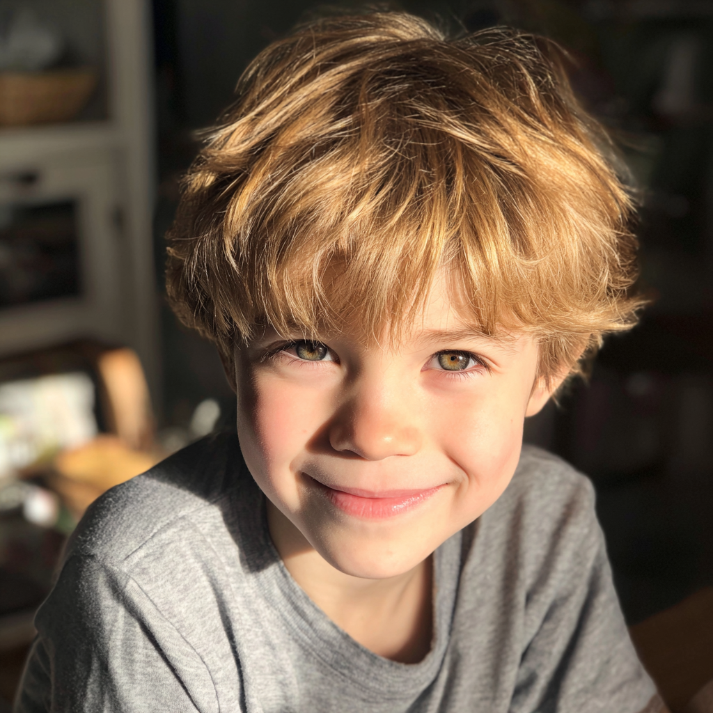Un petit garçon souriant | Source : Midjourney