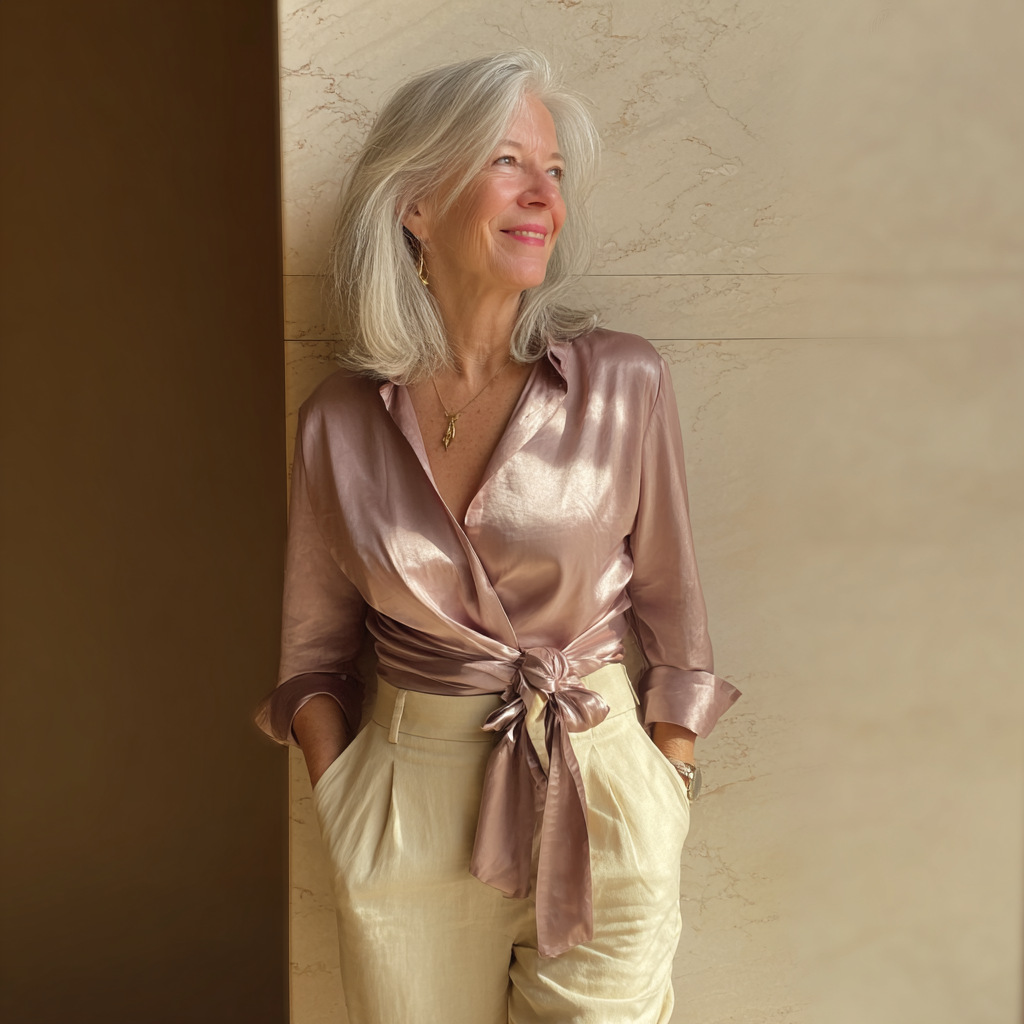 Une femme âgée souriante | Source : Midjourney