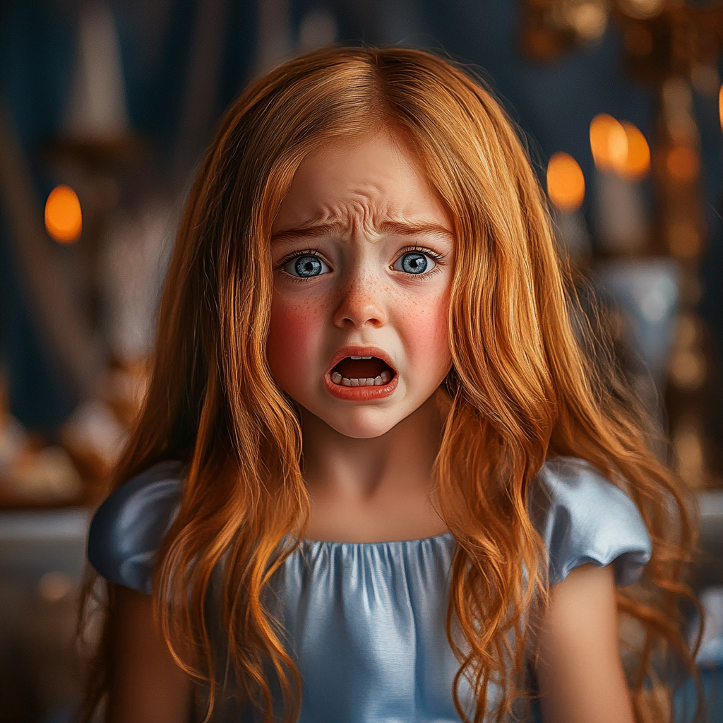 Une petite fille anxieuse | Source : Midjourney