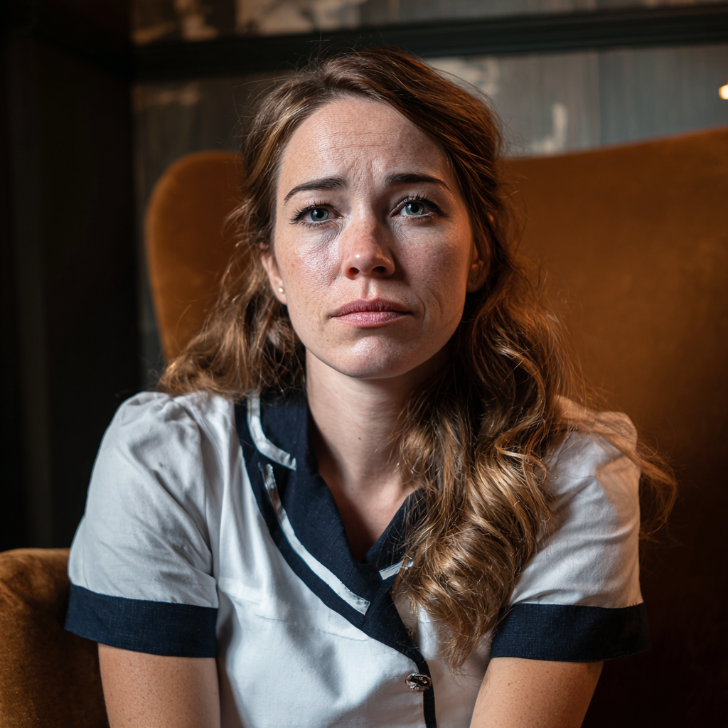 Une femme émotive portant un uniforme | Source : Midjourney