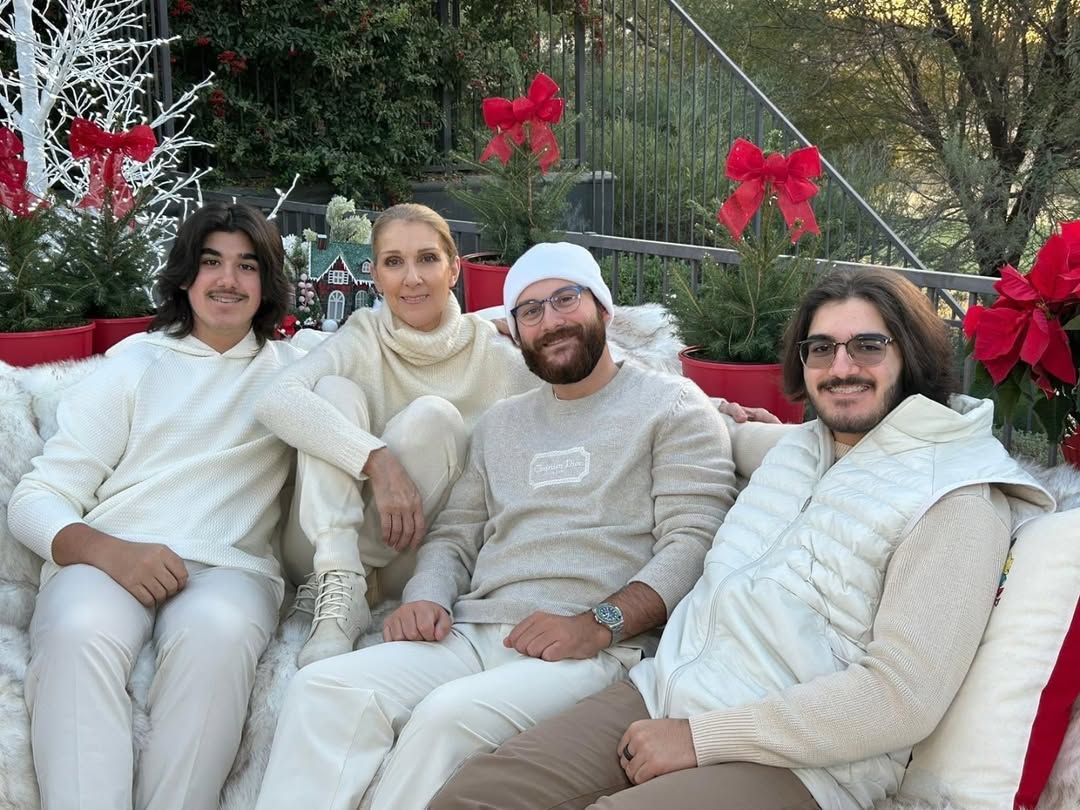 Céline Dion avec ses fils, dans une publication datée du 15 janvier 2025. | Source : Instagram/celinedion
