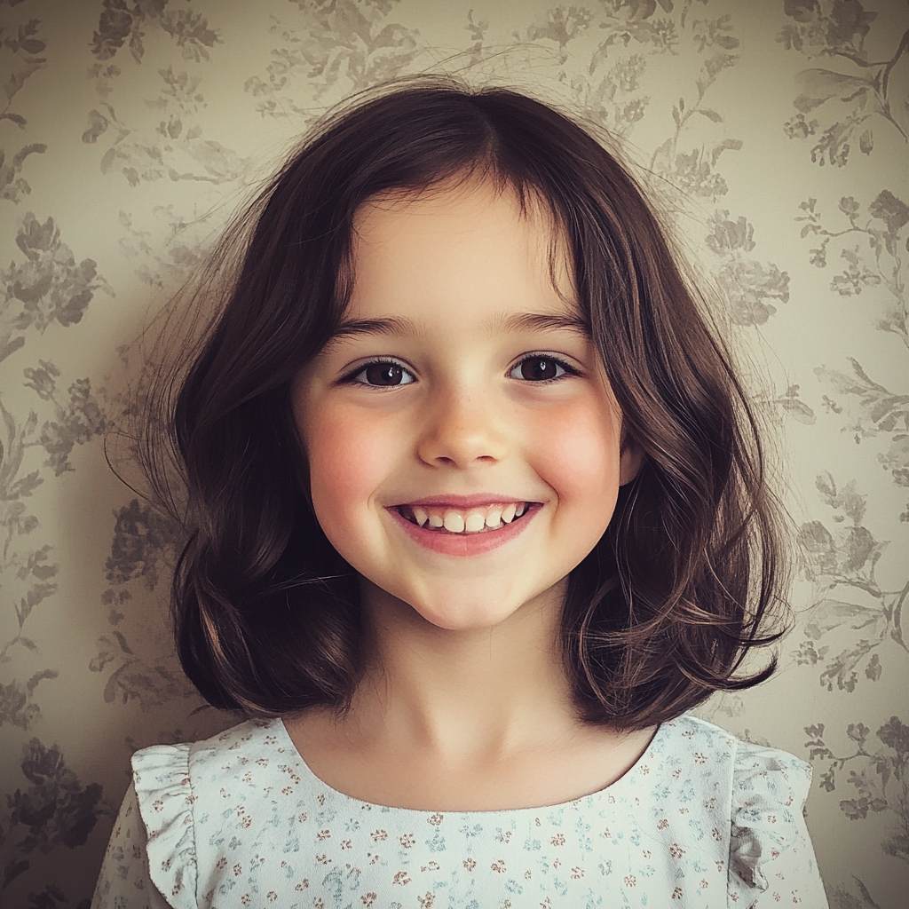 Une petite fille souriante | Source : Midjourney