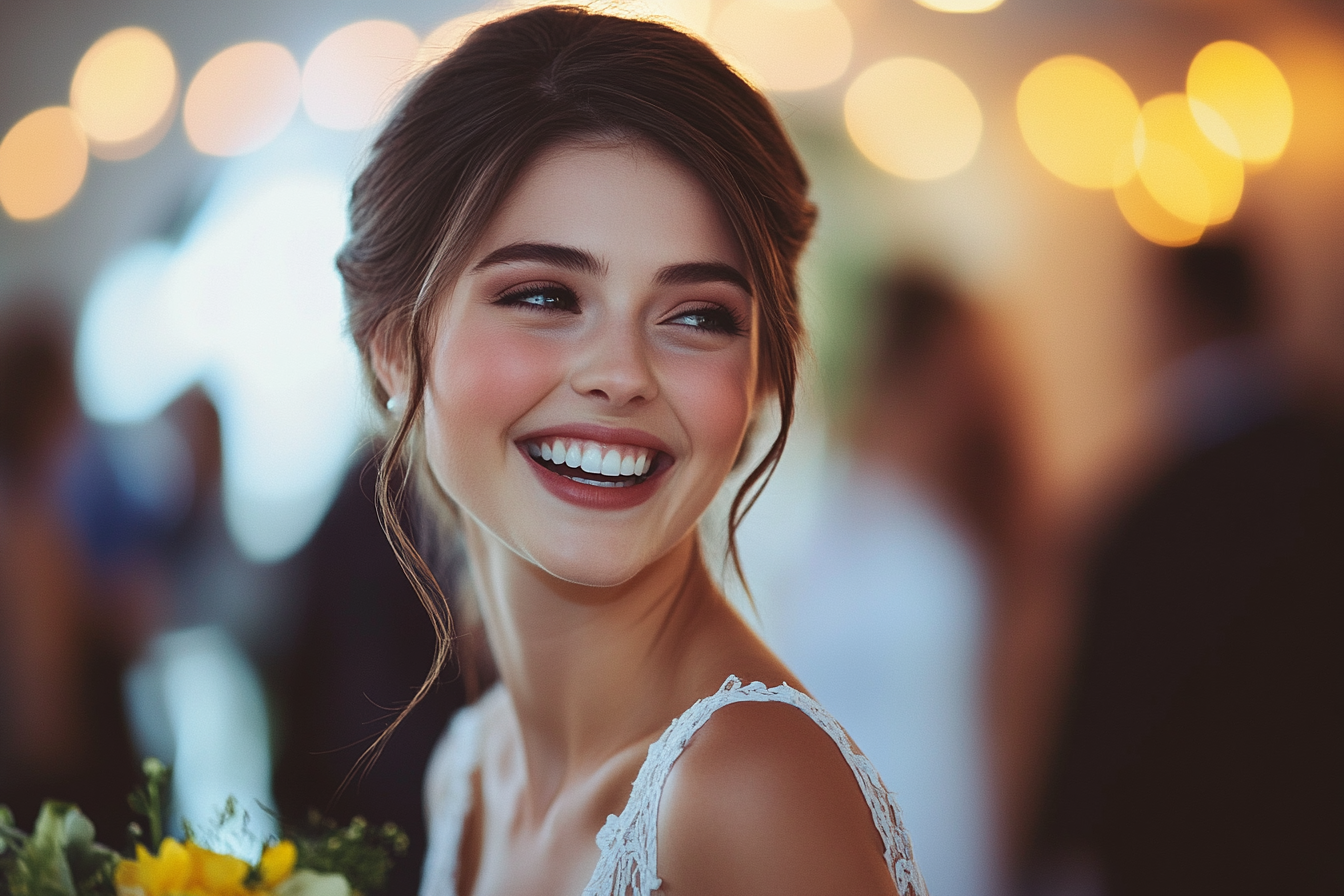 Une mariée qui sourit | Source : Midjourney