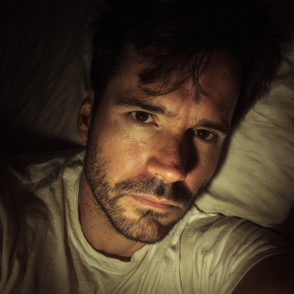 Un homme allongé dans son lit | Source : Midjourney