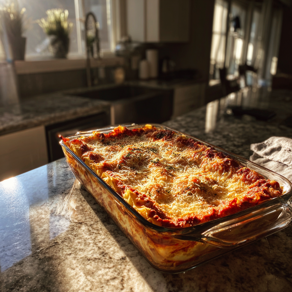 Une casserole de lasagnes | Source : Midjourney