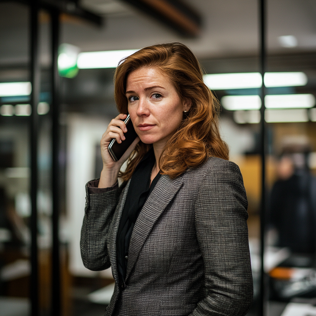Une responsable au téléphone | Source : Midjourney
