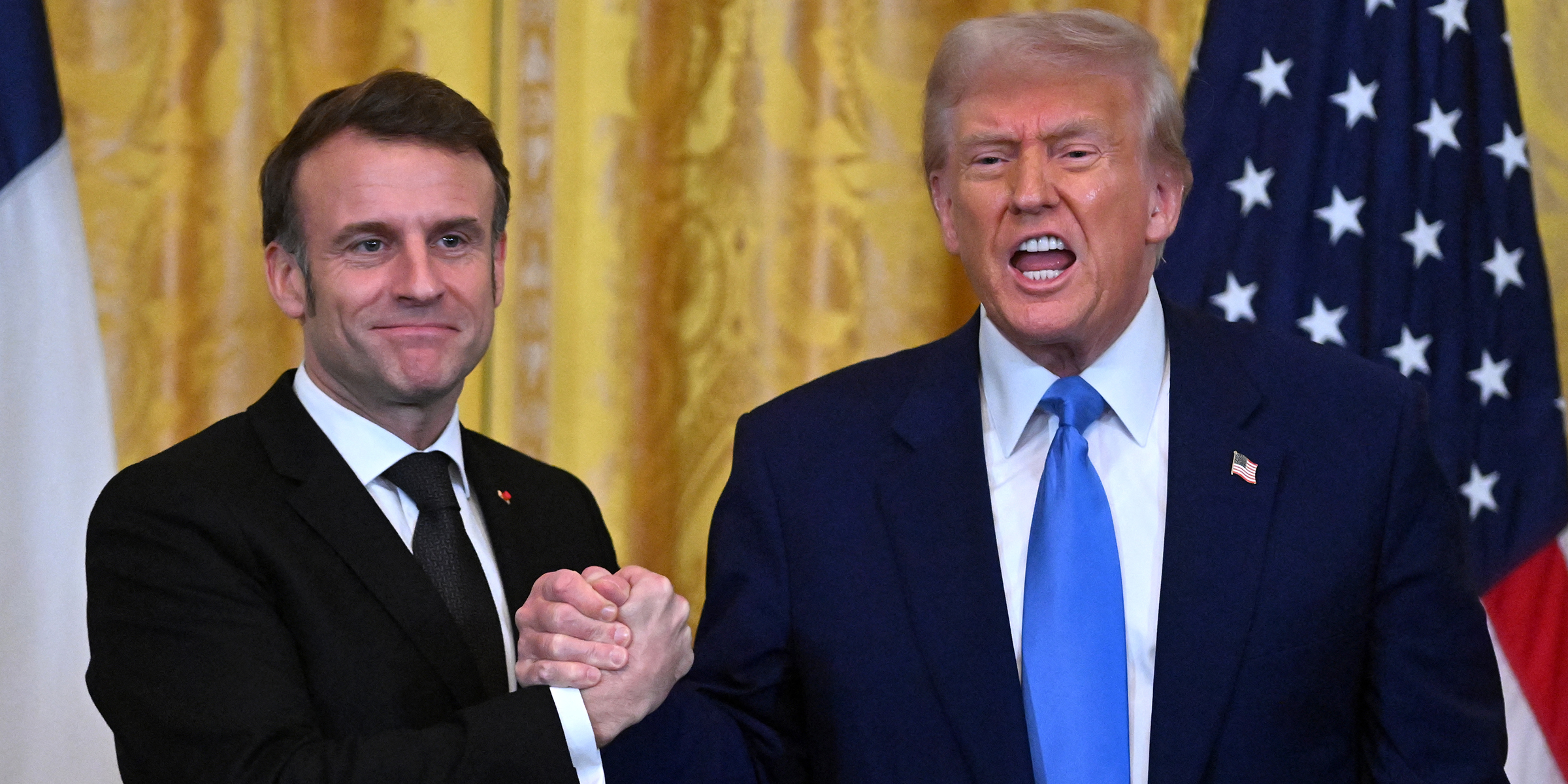 Le président français Emmanuel Macron et le président américain Donald Trump | Source : Getty Images