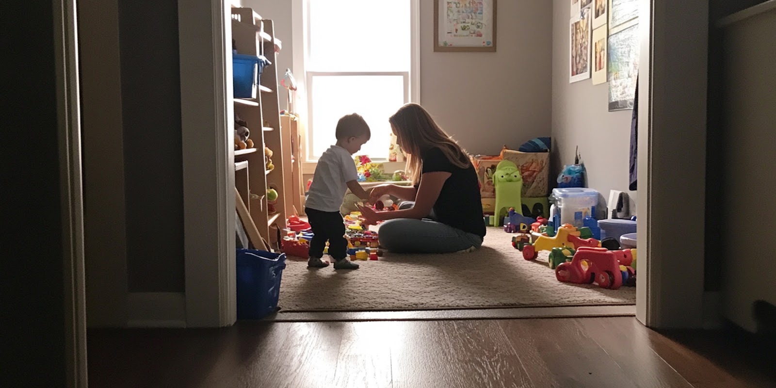 Une nounou avec un enfant. | Source : Midjourney