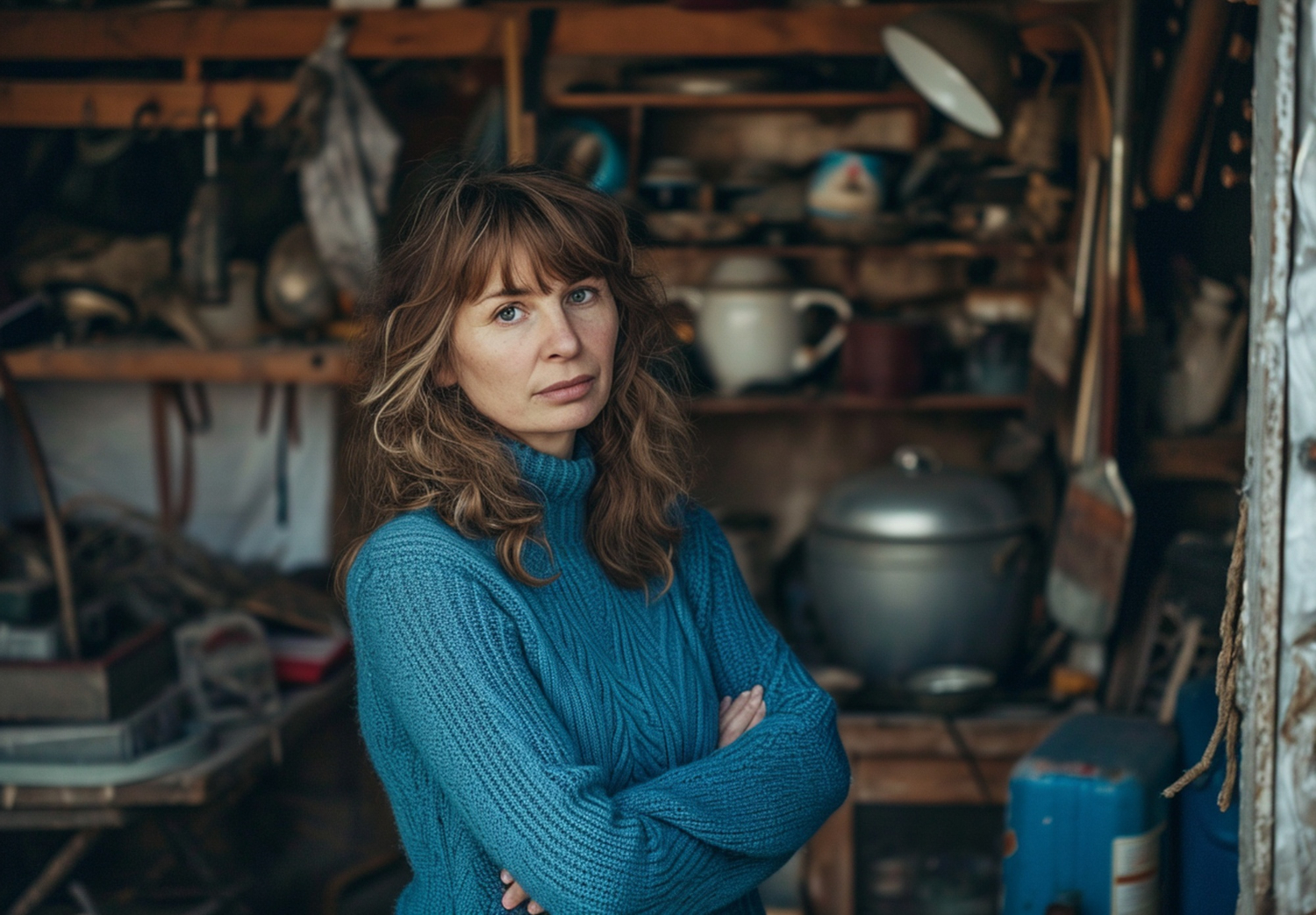 Une femme à l'intérieur d'un abri de jardin | Source : Freepik