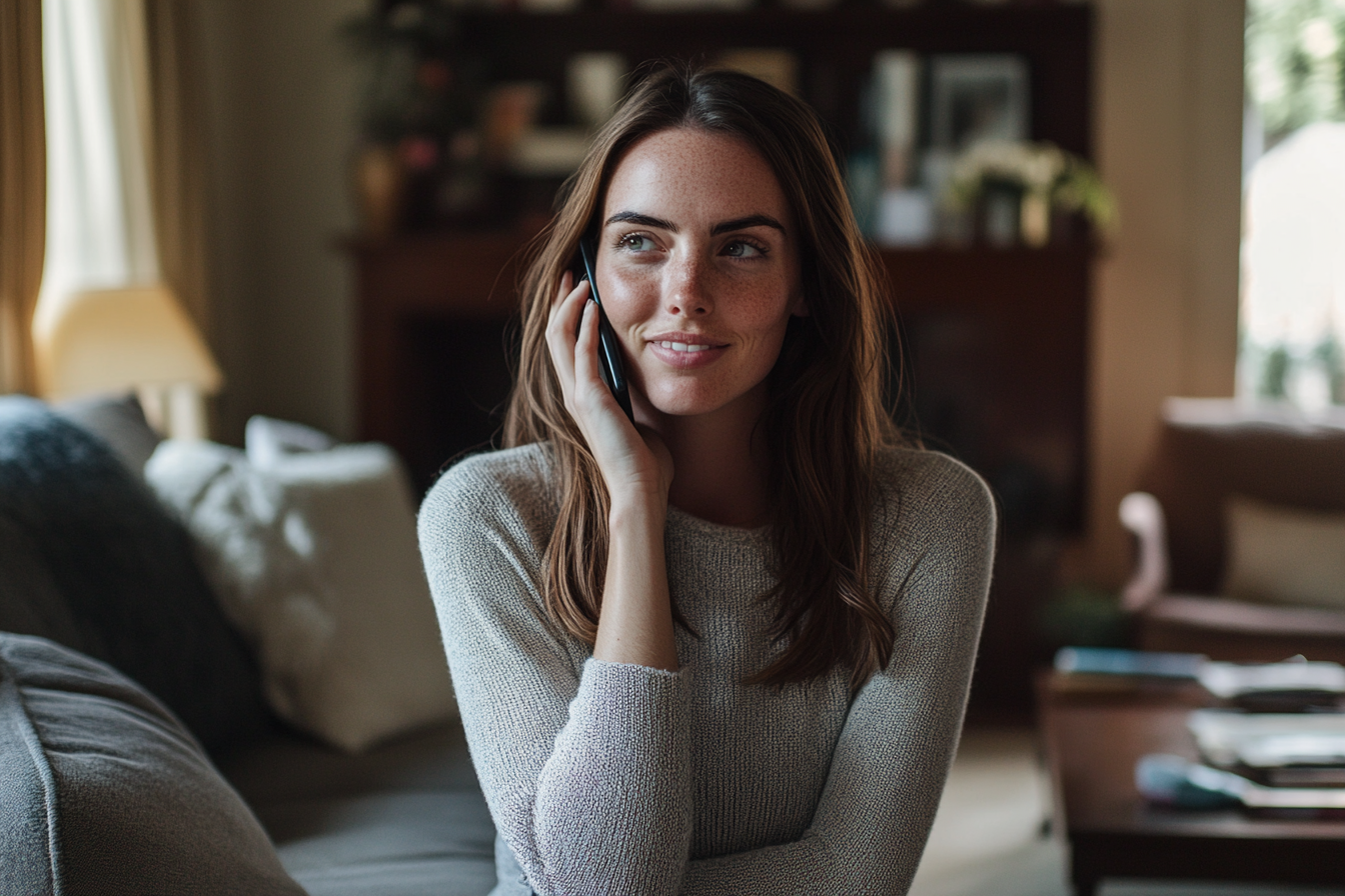 Une femme qui parle au téléphone portable | Source : Midjourney