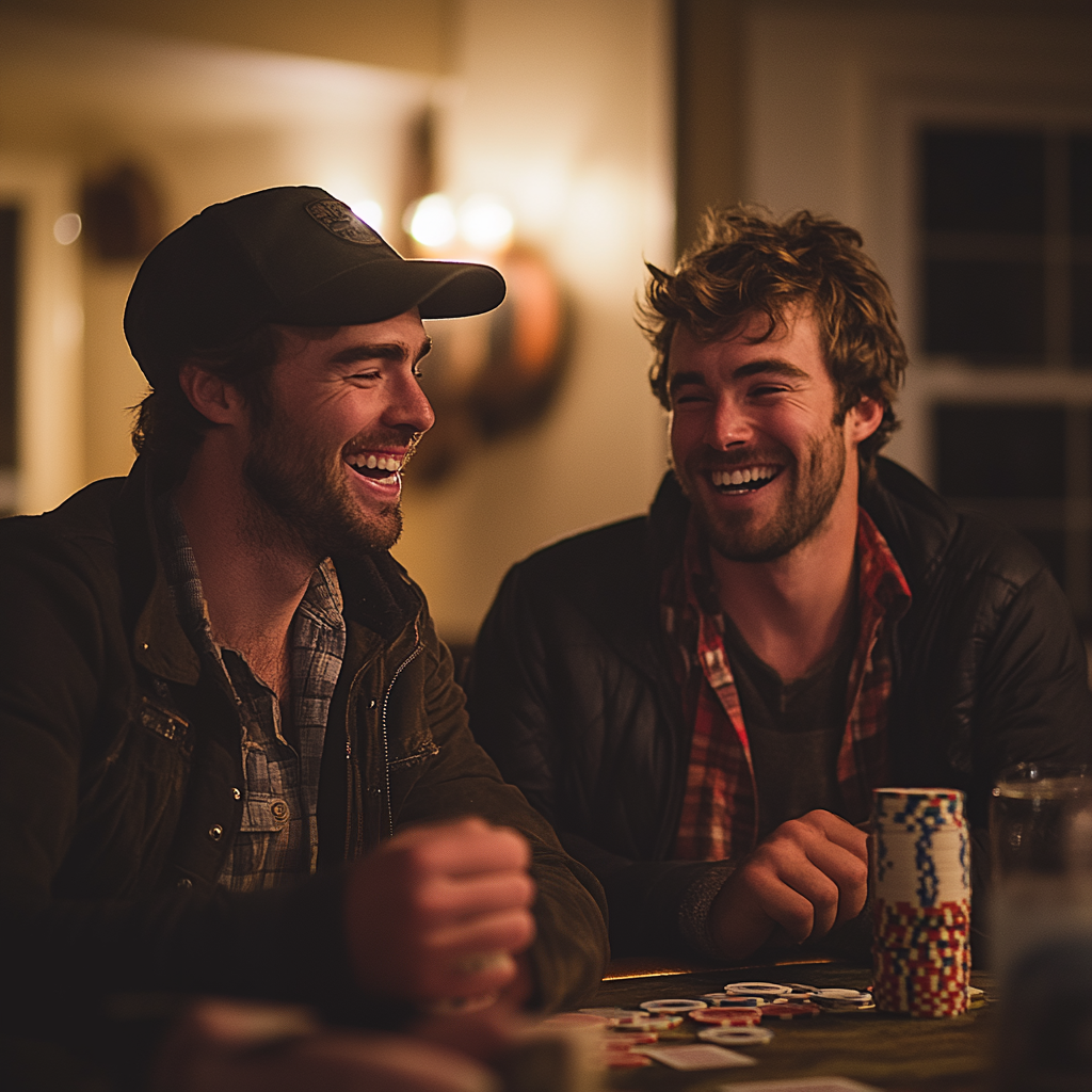 Deux hommes en train de rire | Source: Midjourney