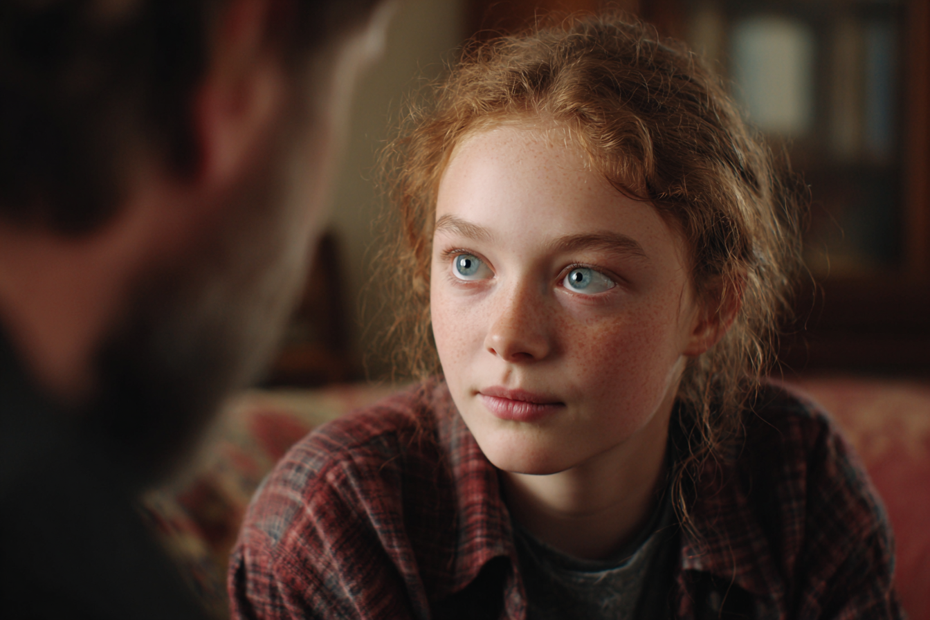 Une fille qui regarde un homme | Source : Midjourney