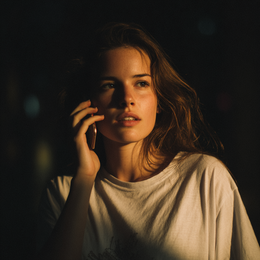 Une femme qui parle au téléphone portable | Source : Midjourney