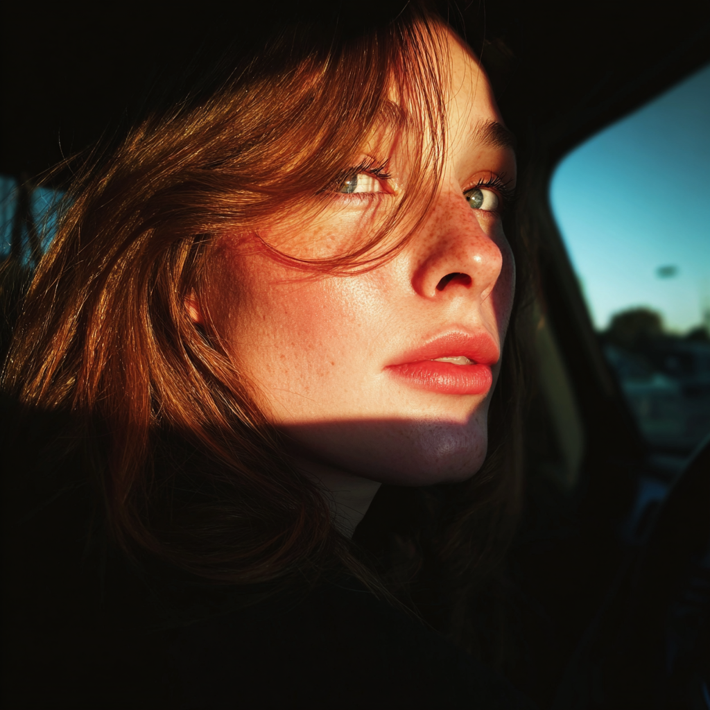 Une femme conduisant une voiture | Source : Midjourney