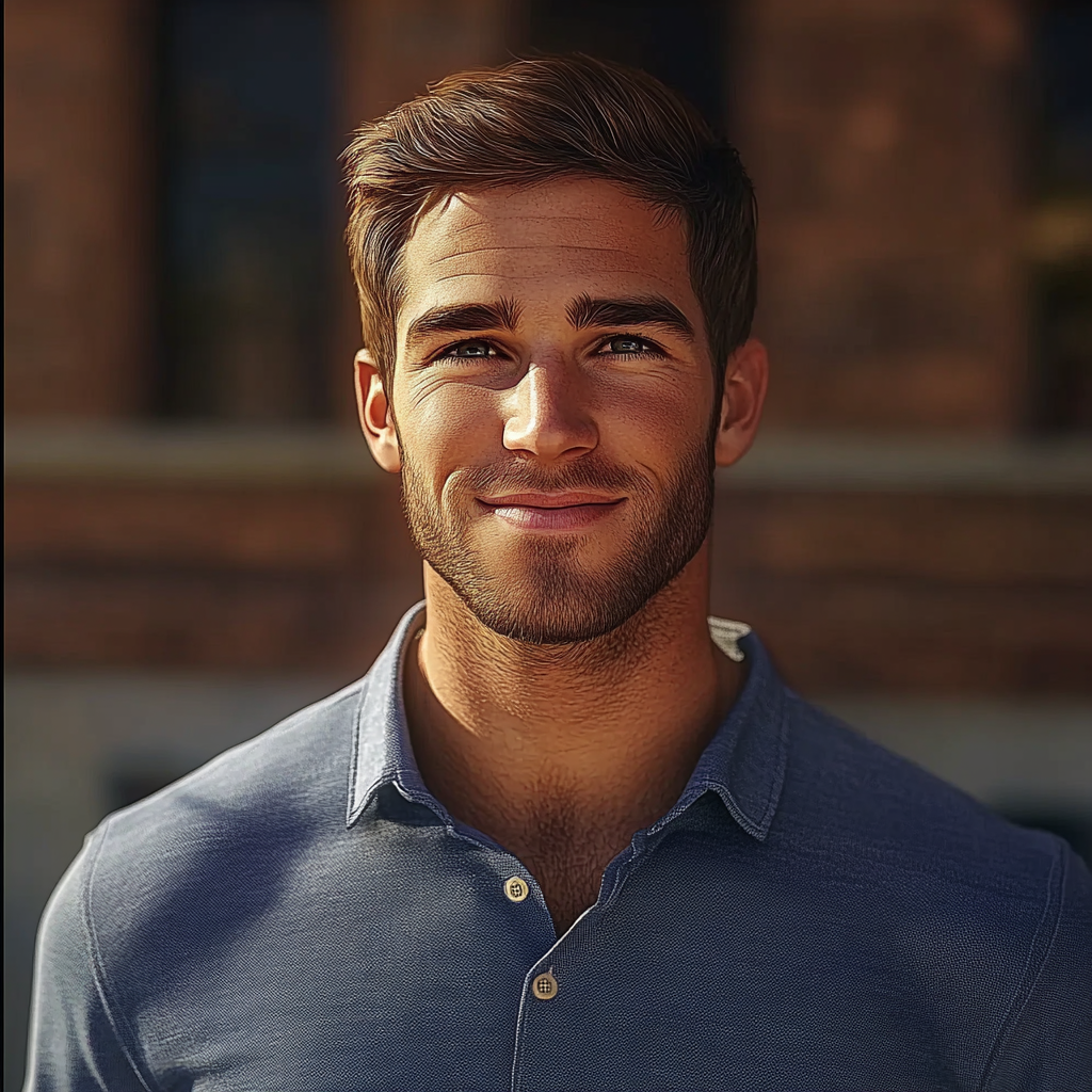 Un homme au sourire chaleureux | Source : Midjourney