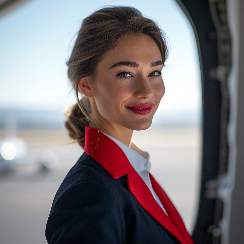Een stewardess | Bron: Midjourney