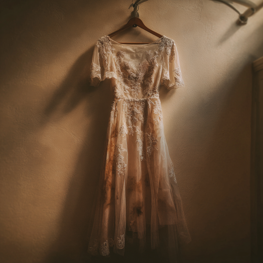 Une robe de mariée ruinée | Source : Midjourney