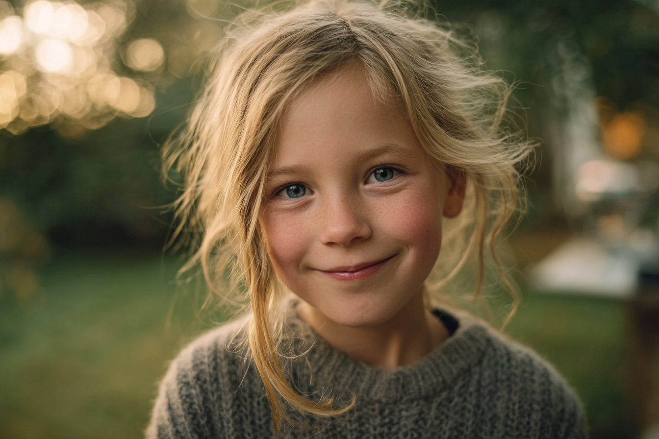 Une fille debout dans un parc | Source : Midjourney