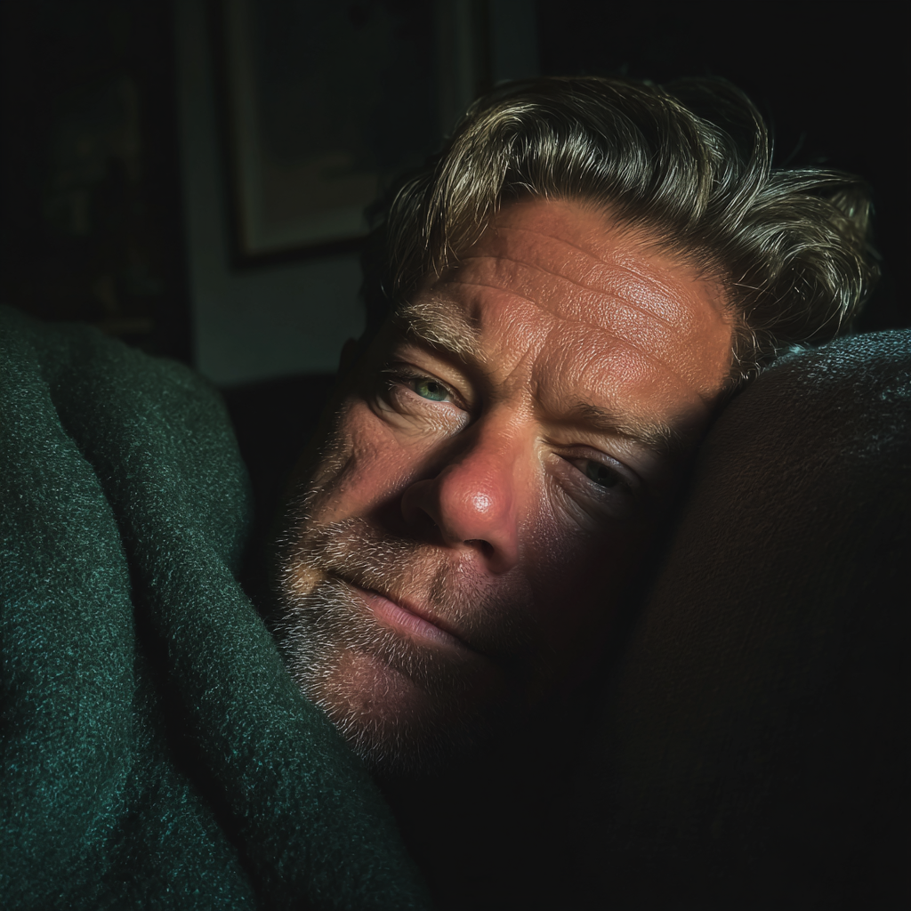 Un homme se reposant sur un canapé | Source : Midjourney
