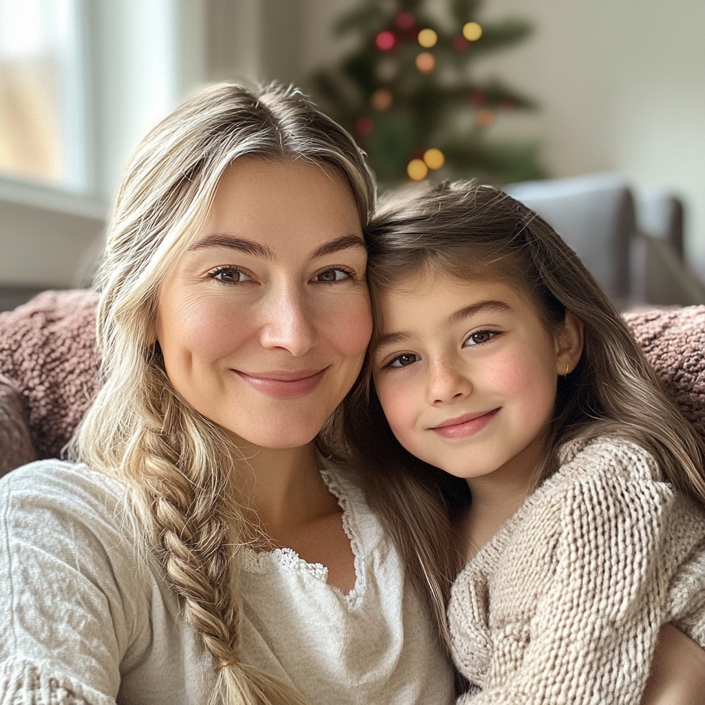 Une femme et une enfant souriantes | Source : Midjourney