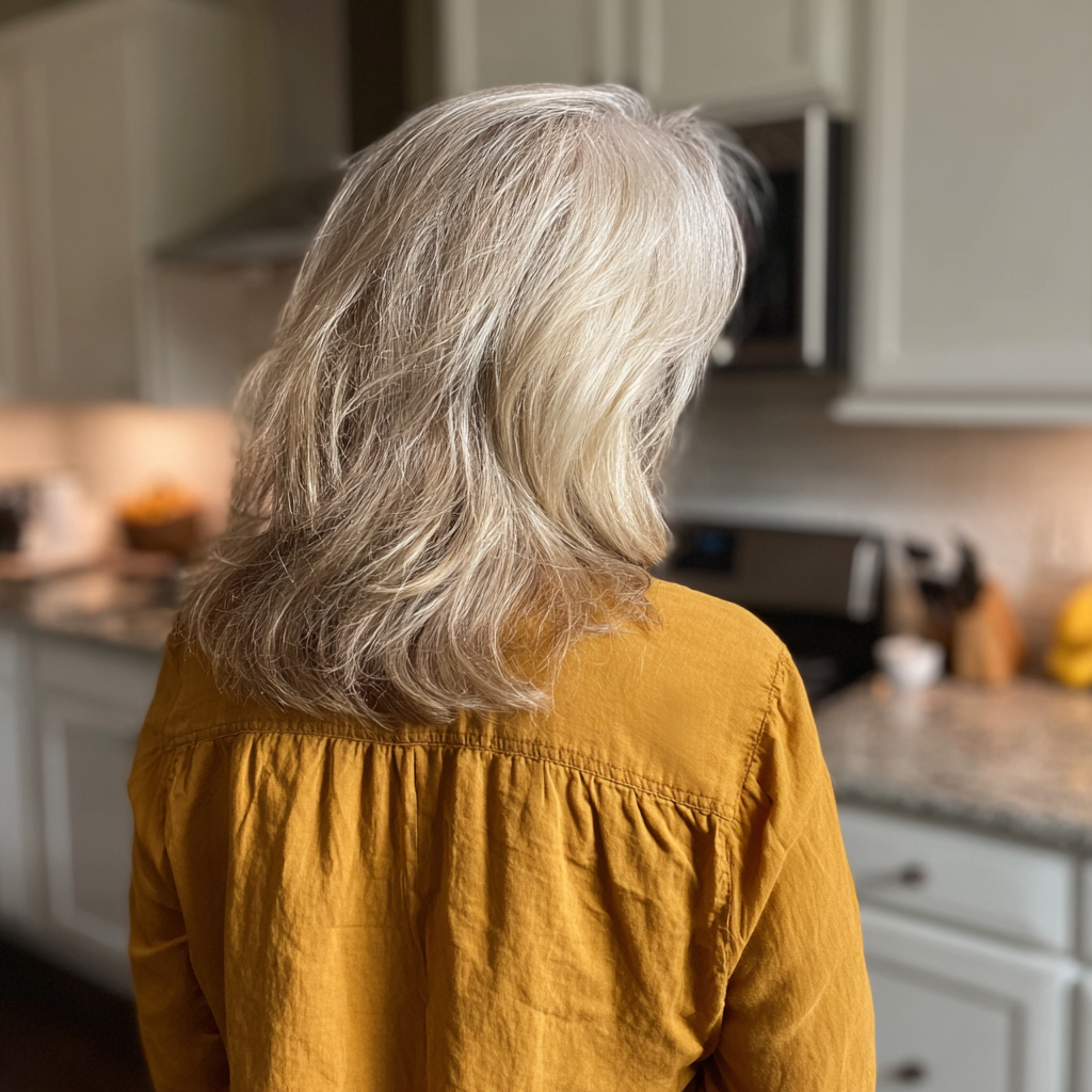 Une femme debout dans une cuisine | Source : Midjourney