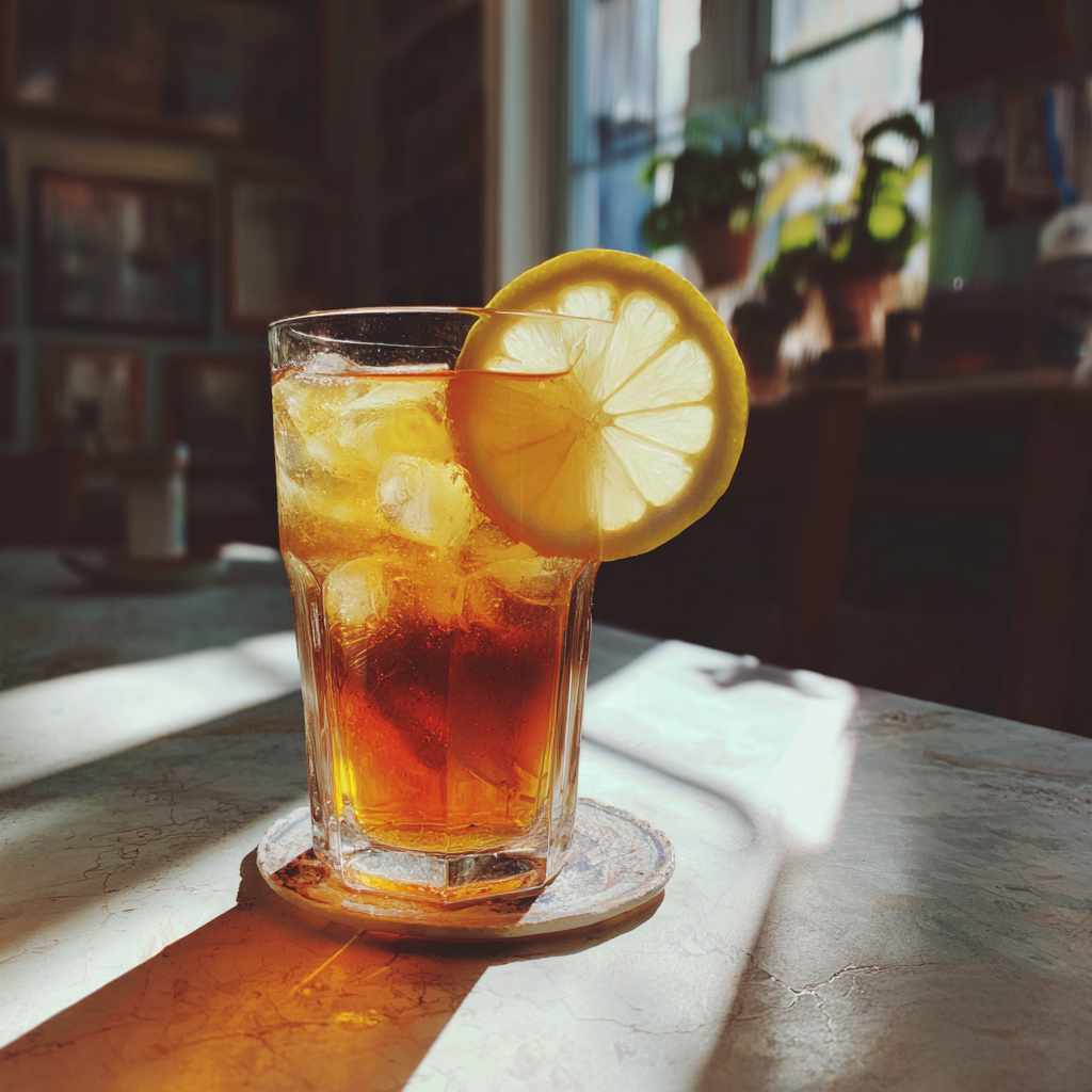 Un verre de thé glacé | Source : Midjourney
