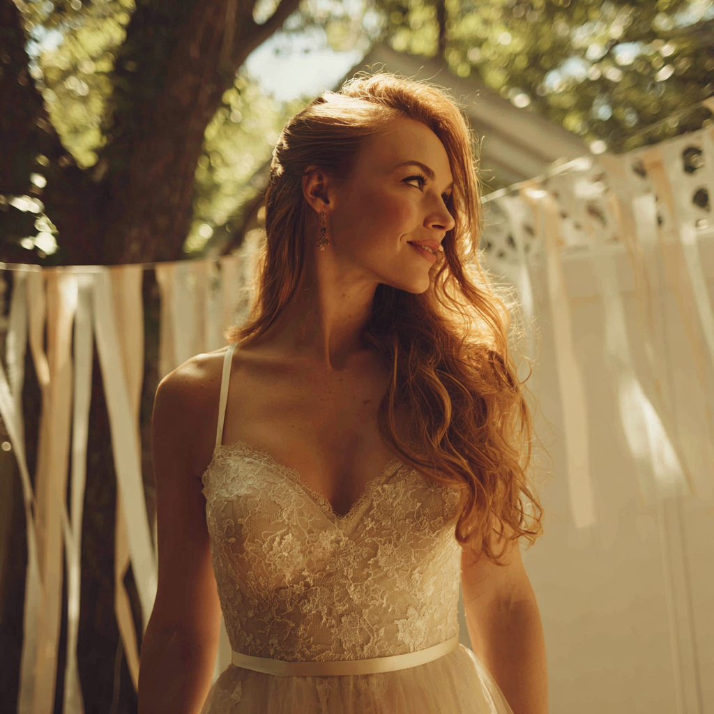Une mariée souriante | Source : Midjourney