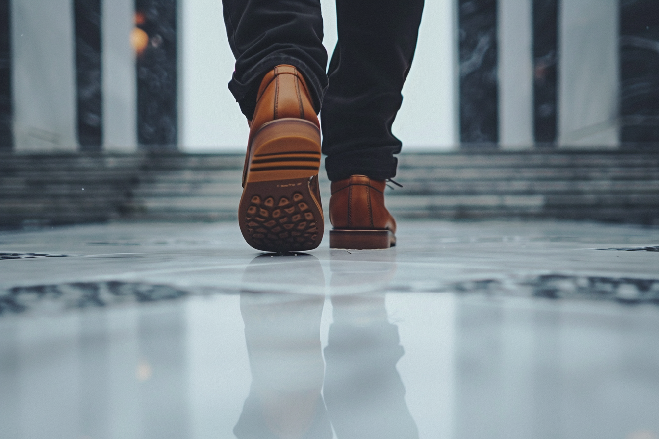 Gros plan sur un homme qui s'éloigne | Source : Midjourney