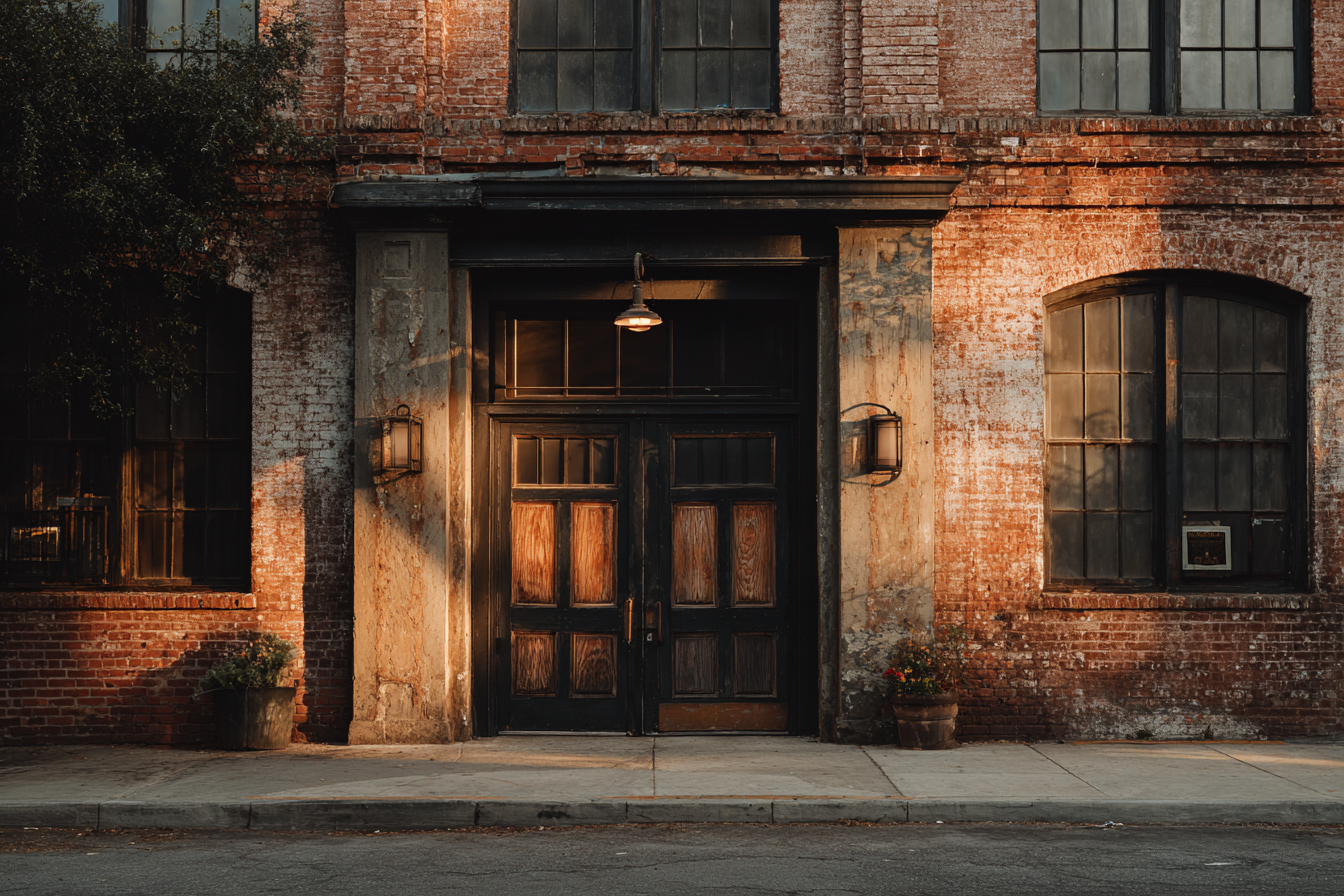 Un vieux bâtiment à deux étages situé de l'autre côté de la rue | Source : Midjourney