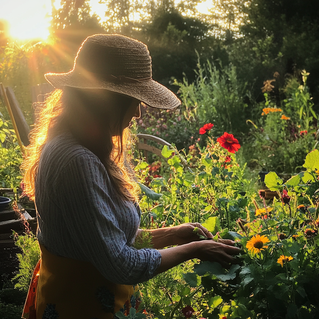 Une femme en train de jardiner | Source : Midjourney