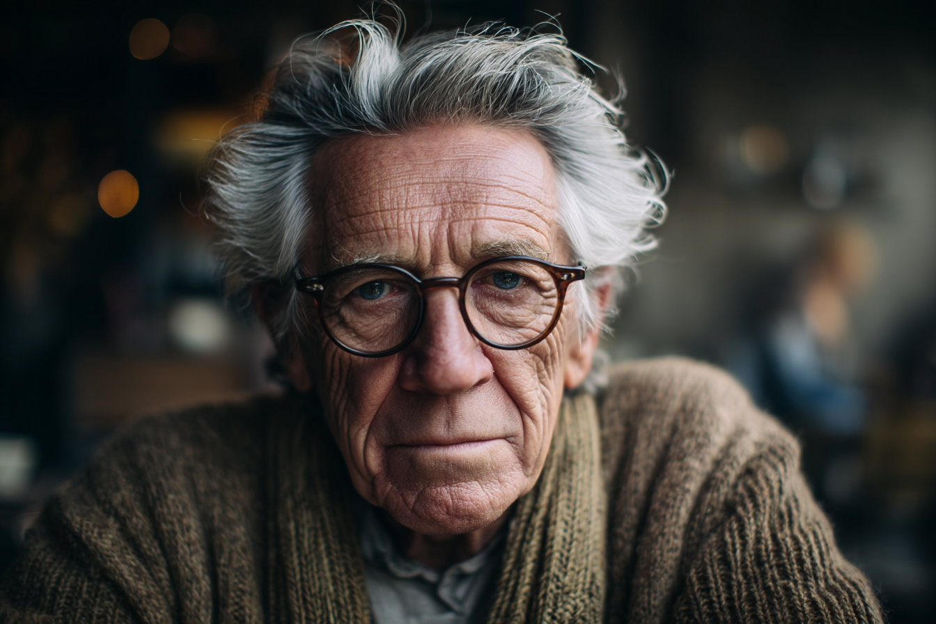 Un homme regardant droit devant lui | Source : Midjourney