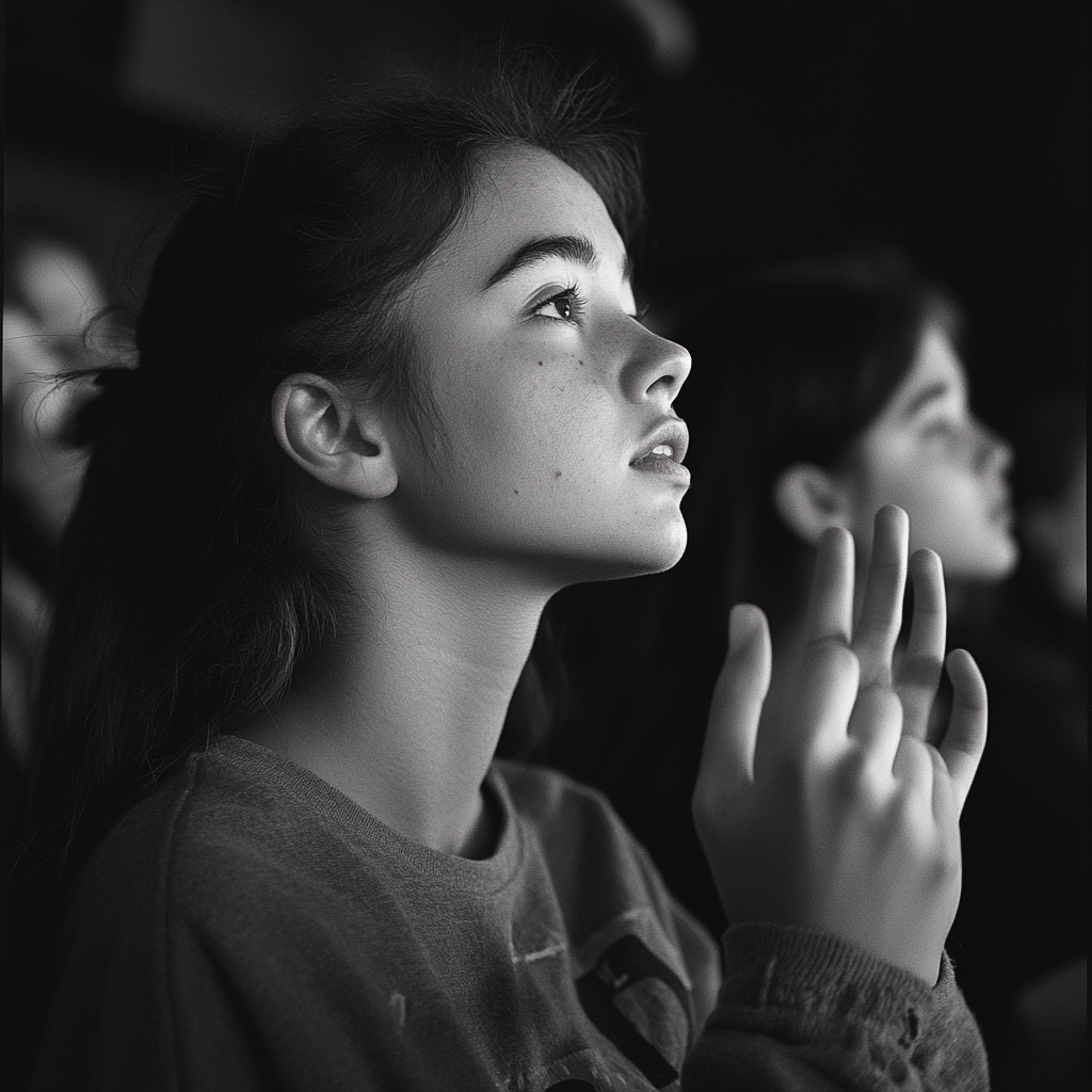 Une jeune fille en train de signer | Source : Midjourney
