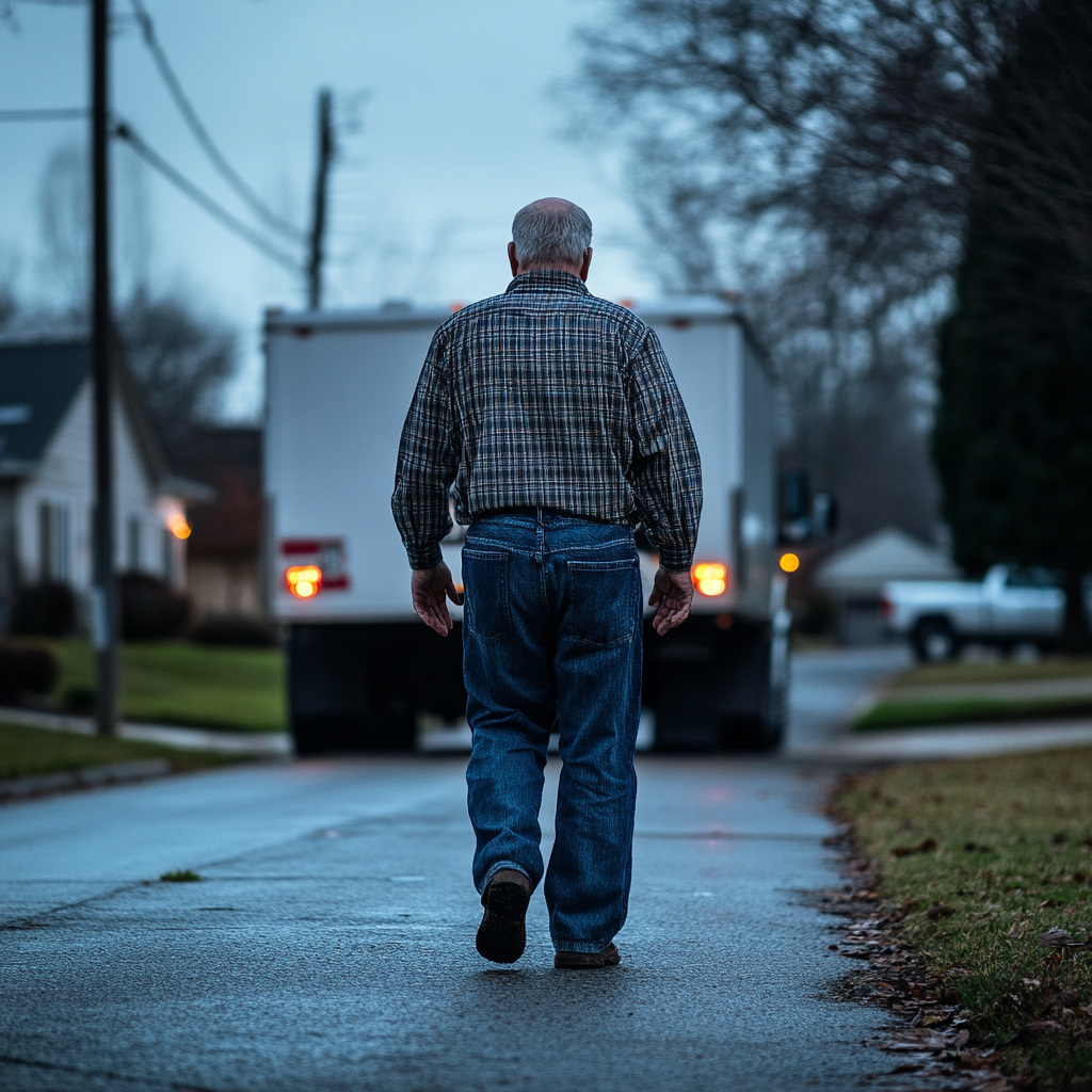 Un homme marchant vers son camion | Source : Midjourney