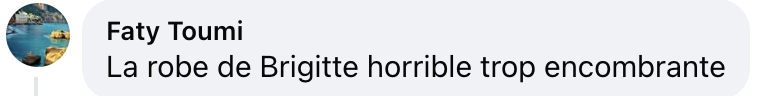 Capture d'écran du commentaire d'un internaute I Source : facebook.com/parismatchmag