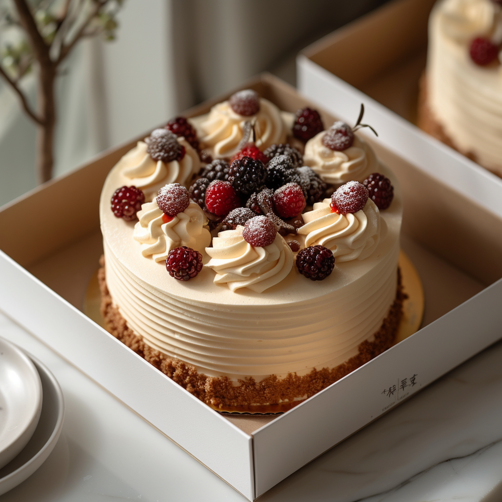 Un gâteau dans une boîte | Source : Midjourney