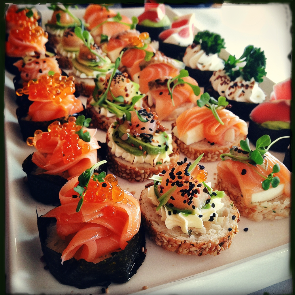 Un plateau de canapés | Source : Midjourney