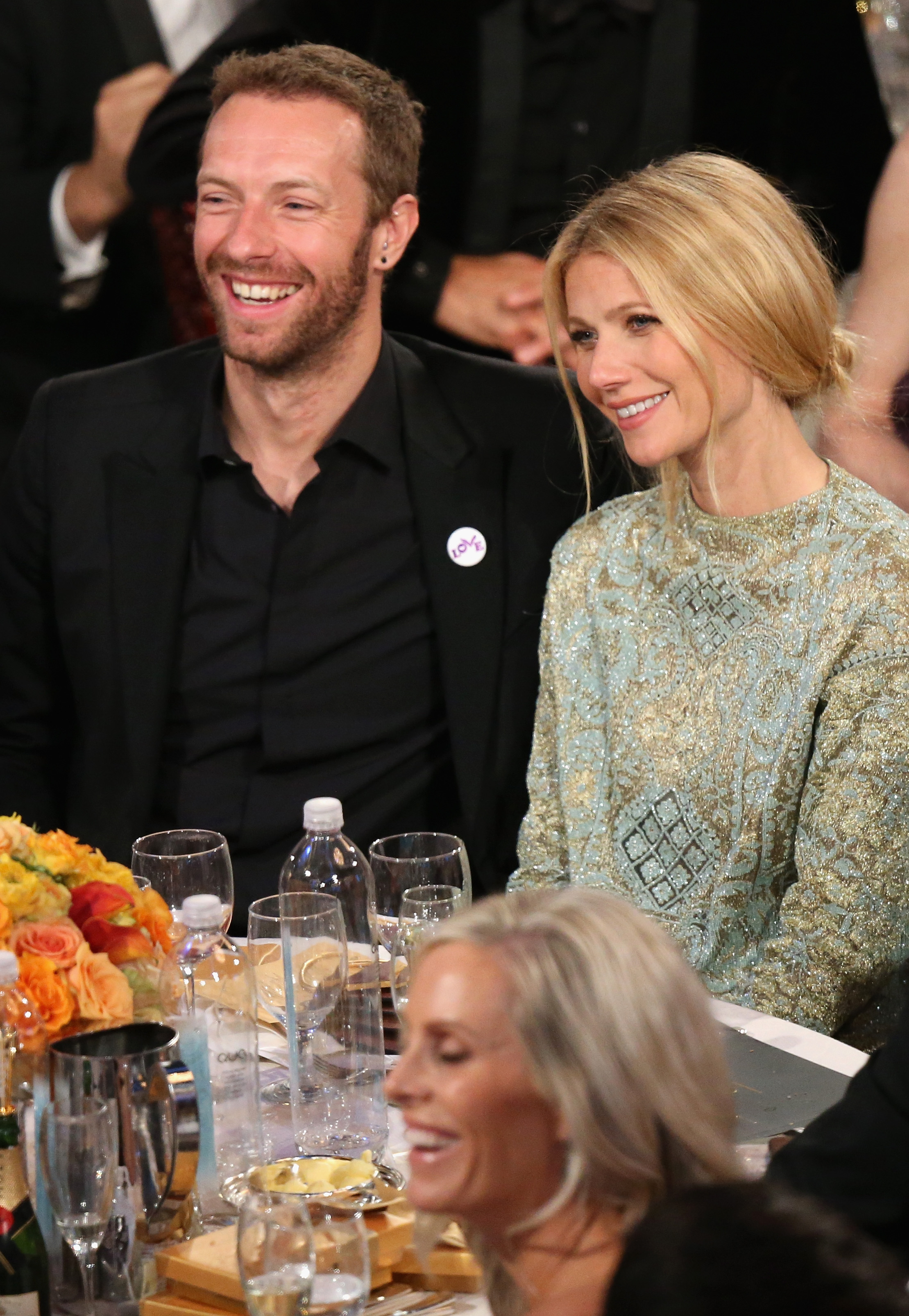 Chris Martin et Gwyneth Paltrow lors de la 71e cérémonie annuelle des Golden Globe Awards, le 12 janvier 2014. | Source : Getty Images
