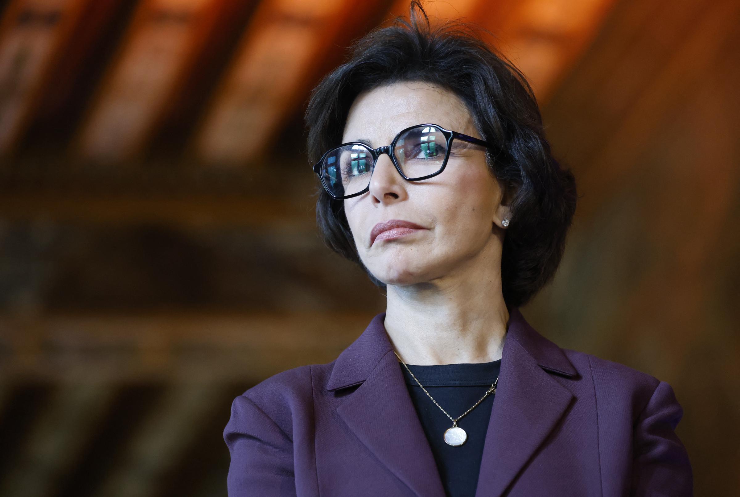 La ministre française de la Culture Rachida Dati assiste à la 14e édition du Festival de l'histoire de l'art à Fontainebleau, près de Paris, le 6 juin 2025 I Source : Getty Images