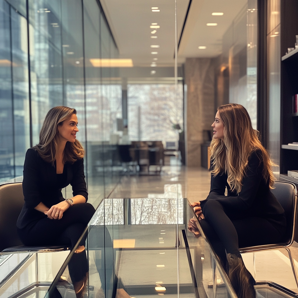 Deux femmes assises à une table | Source : Midjourney