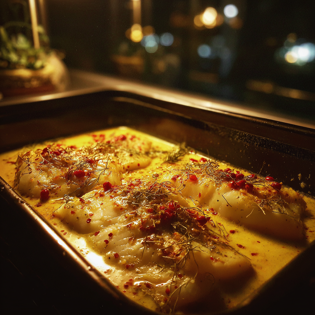 Un plateau de nourriture sur un comptoir de cuisine | Source : Midjourney