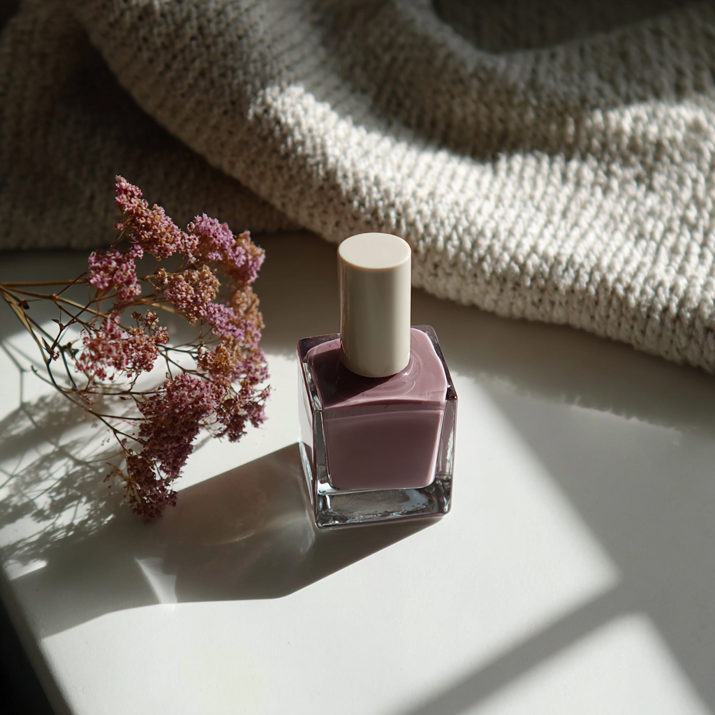 Un flacon de vernis à ongles sur une table | Source : Midjourney