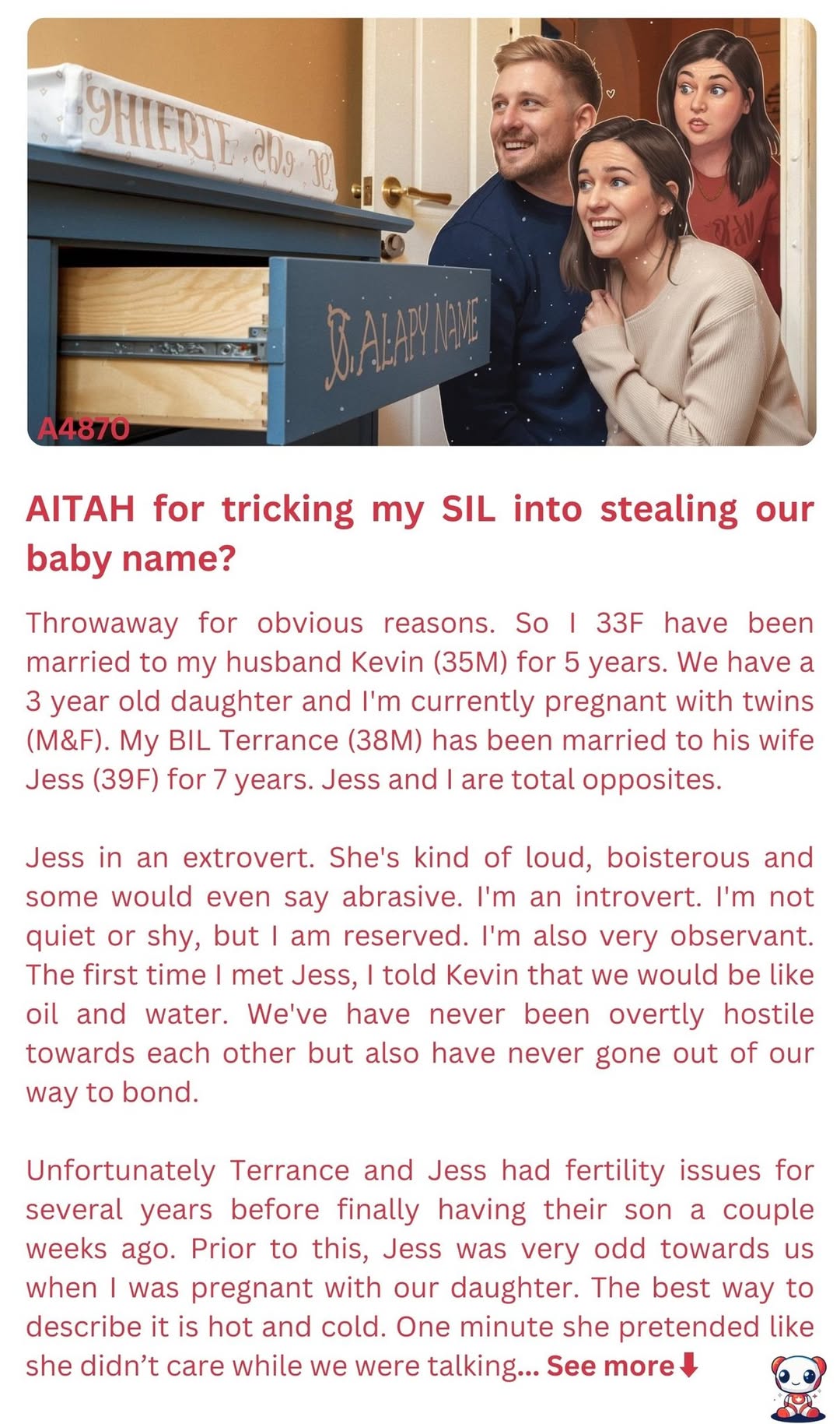 Ai-je eu tort d’avoir piégé ma belle-sœur pour qu’elle vole notre prénom de bébé ?